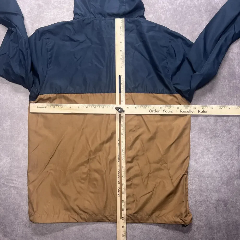 TFOX Brand Windbreaker Mens XS Tan Blue Tanner Fox Youtube Influencer Merch